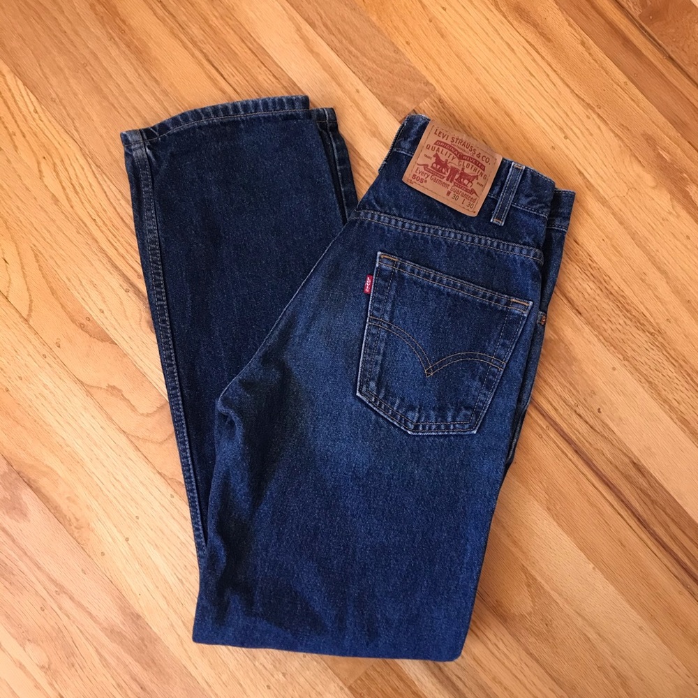 Levi’s 505 dark wash jeans